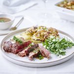 Blonde d’Aquitaine steak met verrassende gratin dauphinois