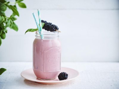 Braambessen-frambozensmoothie