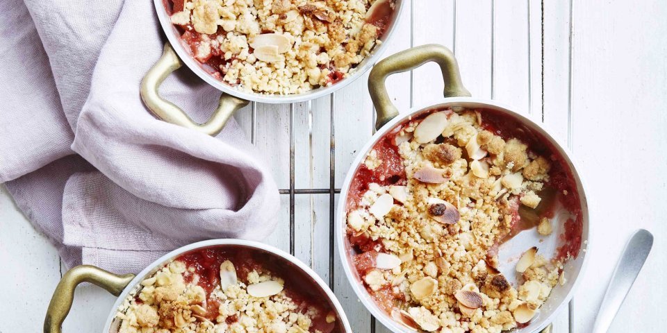 Crumble fraises rhubarbe