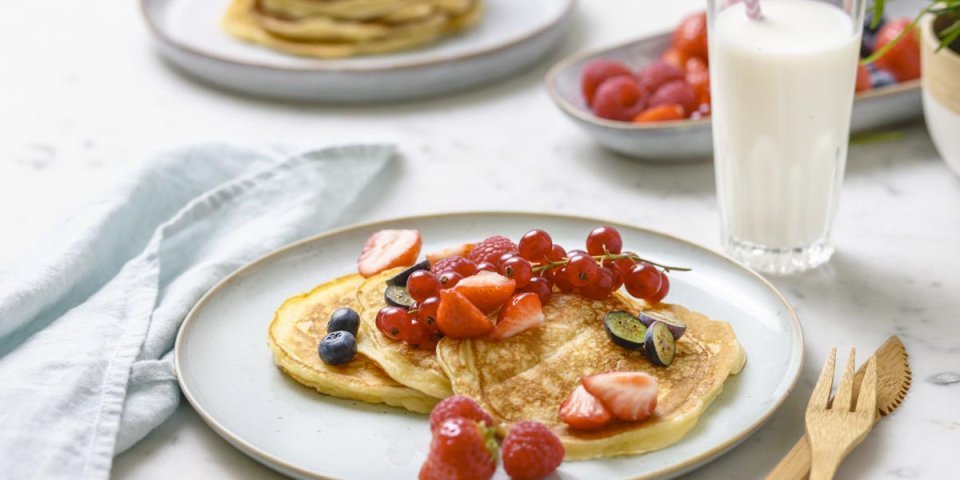 Kwarkpannenkoeken met fruit