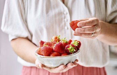 Kommetje met aardbeien